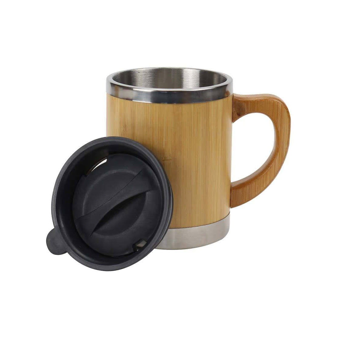 Bamboo & Stainless Steel Coffee Travel Mug