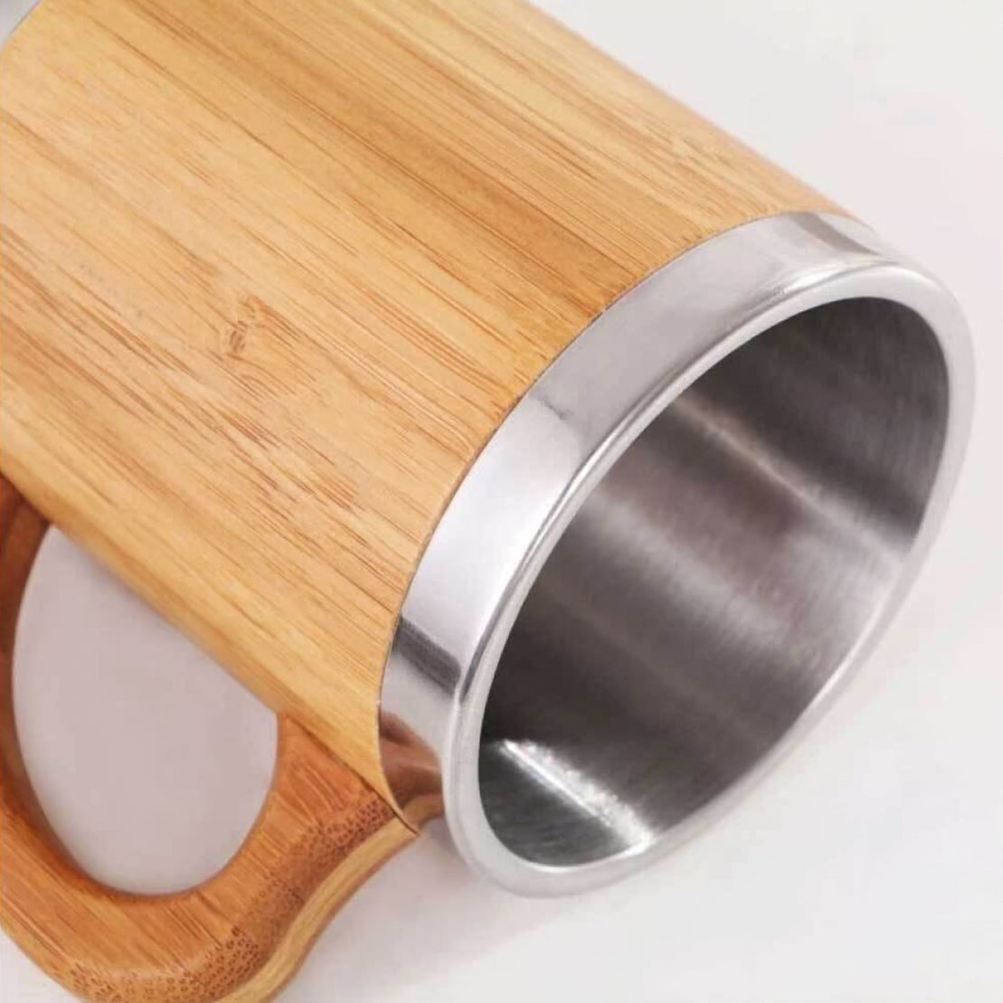 Bamboo & Stainless Steel Coffee Travel Mug