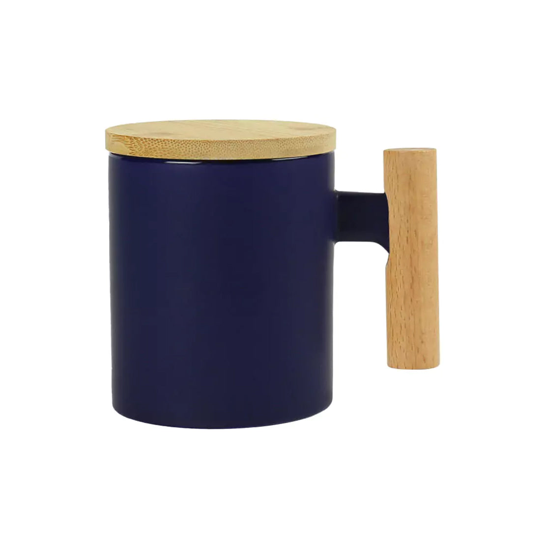 Coffee Mugs with Bamboo Handle and Lid 380ml