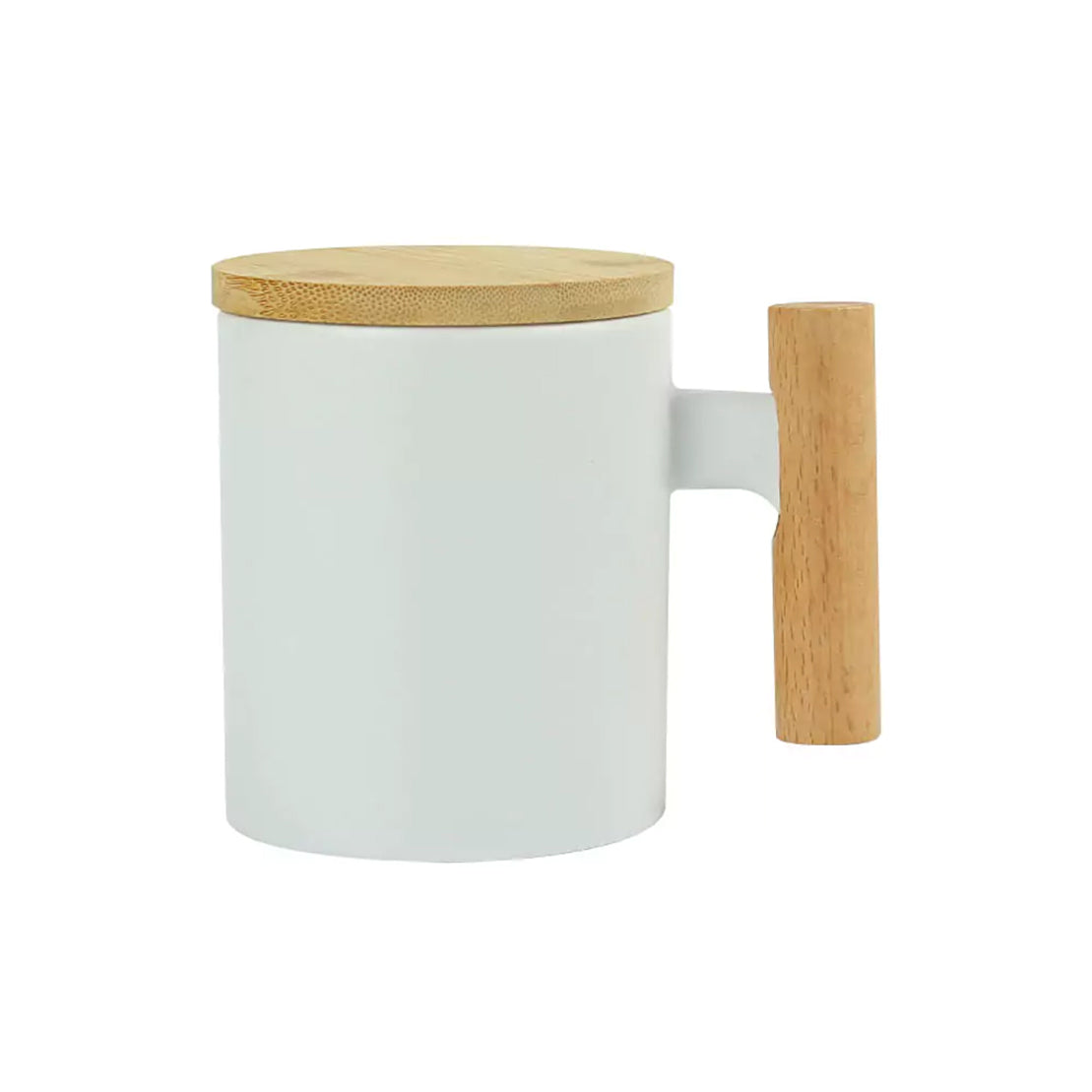 Coffee Mugs with Bamboo Handle and Lid 380ml