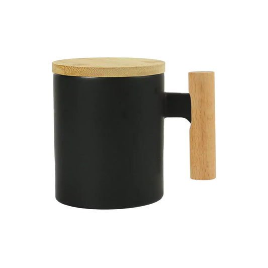 Coffee Mugs with Bamboo Handle and Lid 380ml