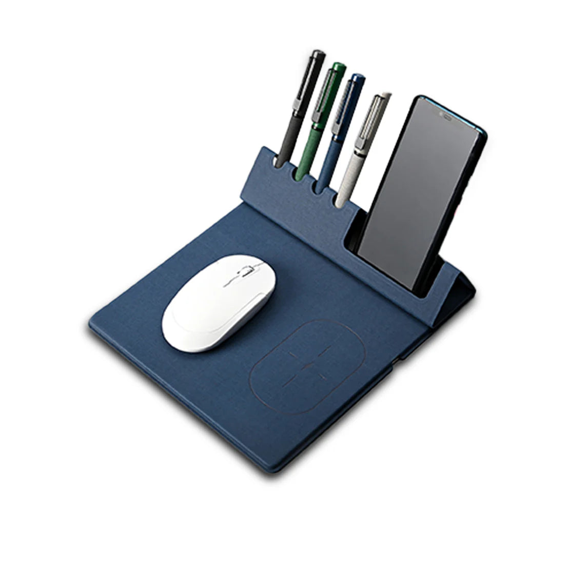MOUSEPAD ORGANIZER –  With Bamboo Wireless Charger