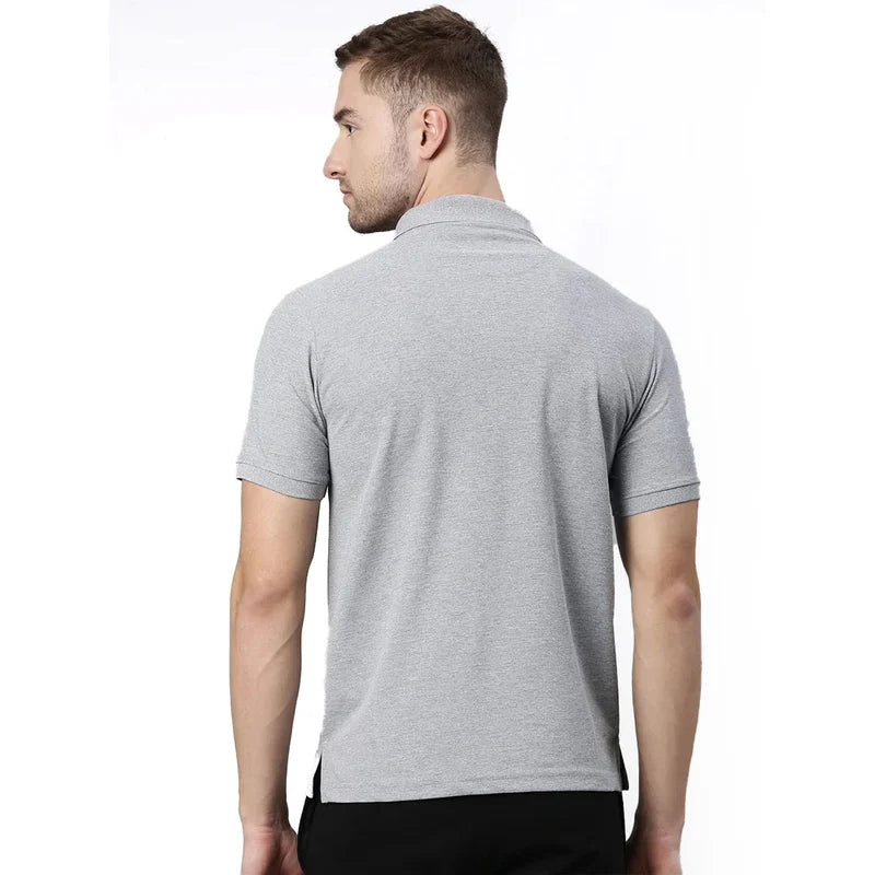 Euroblair Premium Polo T shirt- Grey Light Melange