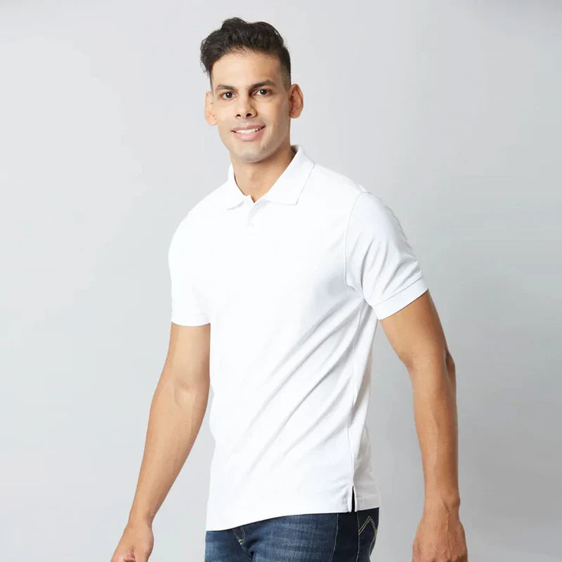 Euroblair Premium Polo T shirt -White