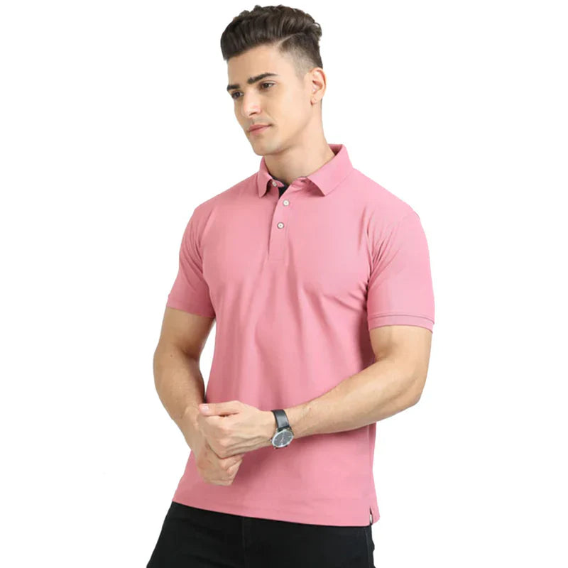 Euroblair Premium Polo T shirt -Heather Rose