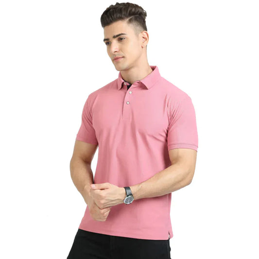 Euroblair Premium Polo T shirt -Heather Rose