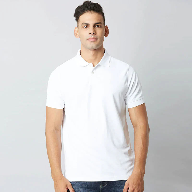 Euroblair Premium Polo T shirt -White