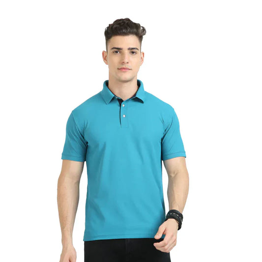 Euroblair Premium Polo T shirt- Harbour blue
